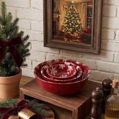 Winter Holiday Nesting Bowl Set of 3
