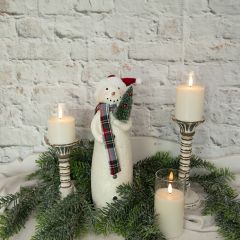 Winter Santa Snowman Figure 15.5 Inch