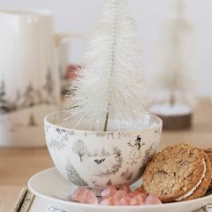 Winter Woodland Stoneware Bowl Set of 4