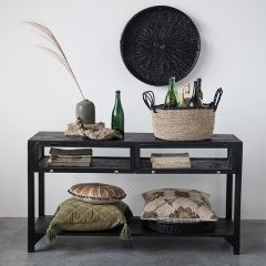 Wood And Glass Console Table