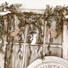 Wood and White Sitting Bunny Garland