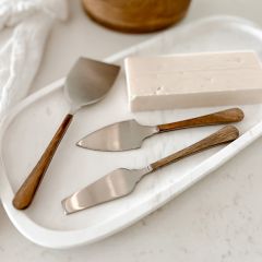 Wood Handled Cheese Servers Boxed Set of 3
