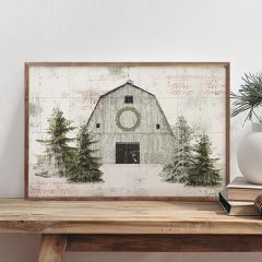 Wooded Holiday I Barn By Katie Pertiet Wall Art