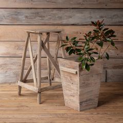 Wooden Grain Bin Planter