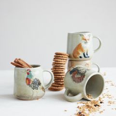 Woodland and Harvest Stoneware Mug Set of 4