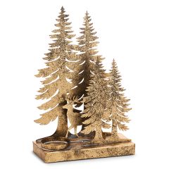 Woodland Cut Out Pillar Candle Holder