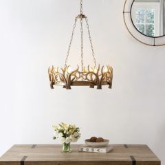 Woodland Farmhouse Antler Chandelier