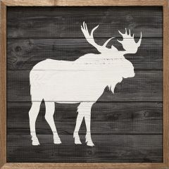 Woodland Moose Framed Wall Art