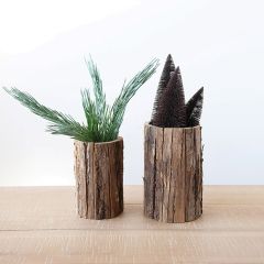 Woodland Tree Bark Planter Set of 2