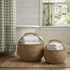 Woven Cottage Carry Basket Set of 2