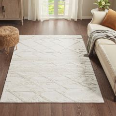 Woven Geometric Pattern Area Rug