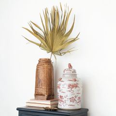 Woven Rattan Decorative Container With Lid