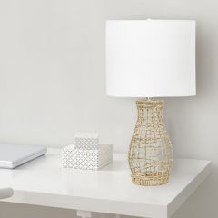 Woven Rattan Lamp