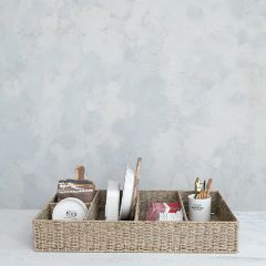 Woven Seagrass Divided Tray