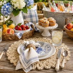 Woven Straw Placemat Set 