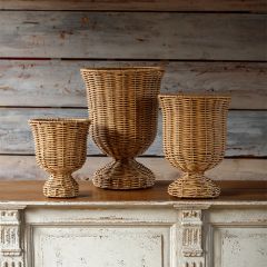 Woven Urn Basket Planter Vase Set of 3