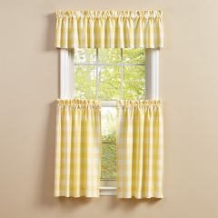 Yellow Buffalo Check Window Valance