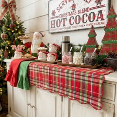 Yuletide Plaid Quilted Table Runner