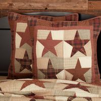 Country Star Quilted Euro Sham Set of 2