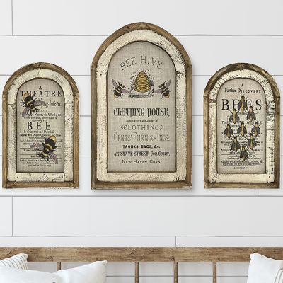 Bee Arch Wall Art Set of 3