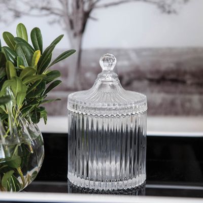 Classic Glass Jar With Finial-Topped Lid