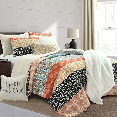 3 Piece Bohemian Stripe Quilt Set