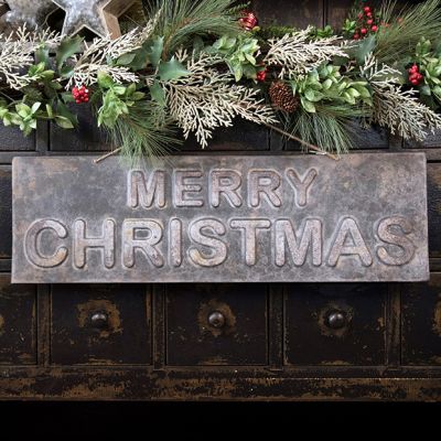 Merry Christmas Hanging Rustic Sign