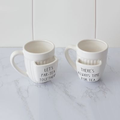 Let's Talk Tea Mug Set of 2