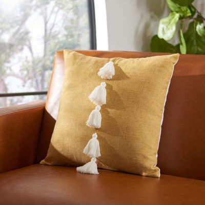 Bright Pillow With Tassels