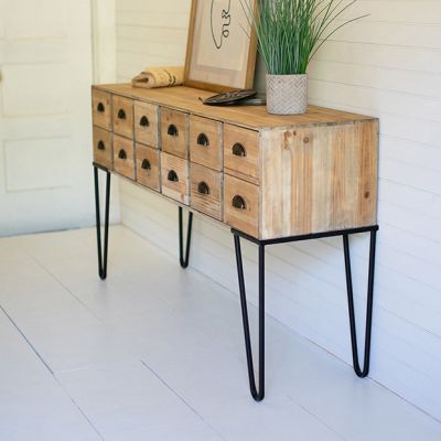 12 Drawer Modern Farmhouse Console Table