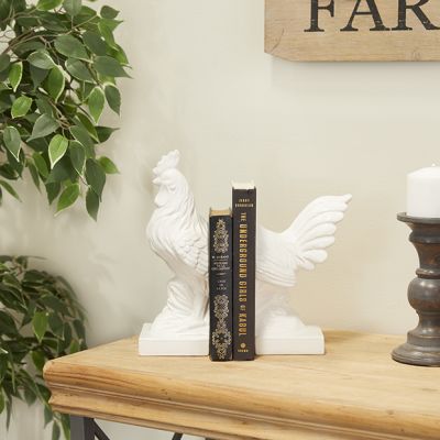 Classic Farmhouse Rooster Bookends