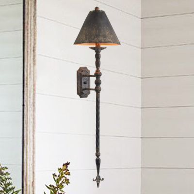 Tall Distressed Provincial Sconce