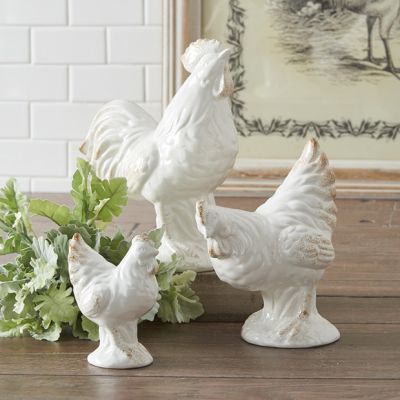 Ceramic Chicken Decor Set of 3