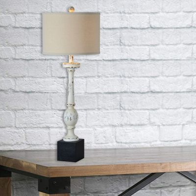 Farmhouse Style Distressed Table Lamp
