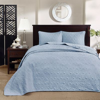 3 Piece Beautiful Blue Bedspread Set