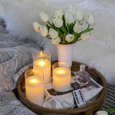 3 Piece Flameless Candle Set with Remote Timer