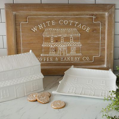 Whitewashed Cottage Bakery Wood Sign