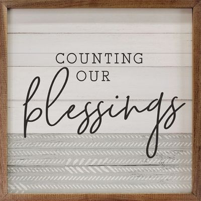 Counting Our Blessings Framed Sign