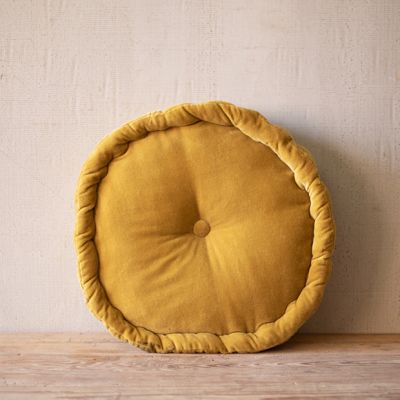 Round Velvet Floor Pillow Cushion