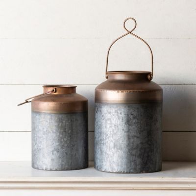 Handled Metal Canister Set of 2