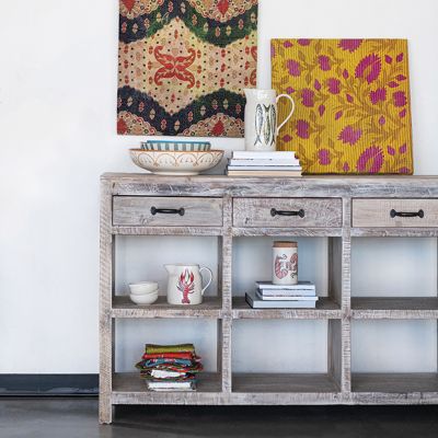 4 Drawer Reclaimed Wood Sideboard Cabinet