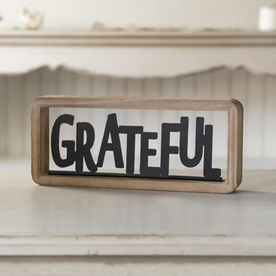 Grateful Tabletop Sign
