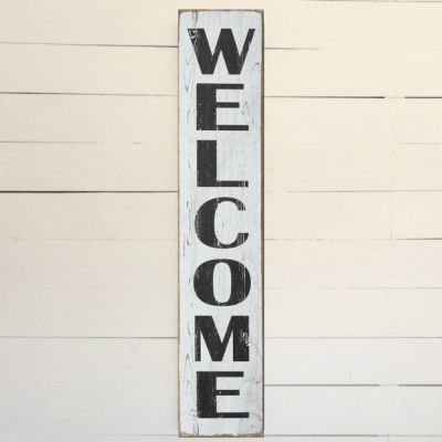 Distressed Farm Board WELCOME Sign