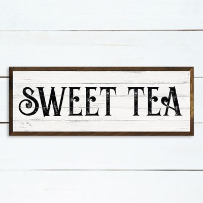 Sweet Tea Whitewash Framed Sign