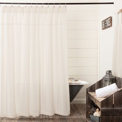 Simple Burlap Shower Curtain