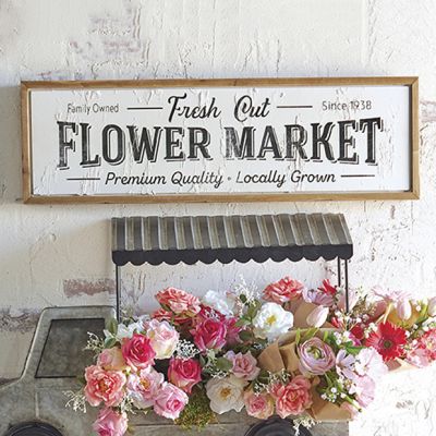 Framed Flower Market Sign