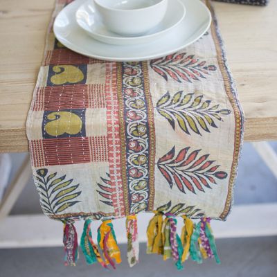 Classic Kantha Table Runner Collection Set of 4