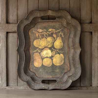 Antiqued Decorative Pear Tray