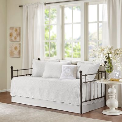 6 Piece Chic Scalloped Daybed Cover Set