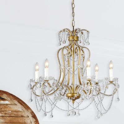 6 Light Draping Crystal Chandelier